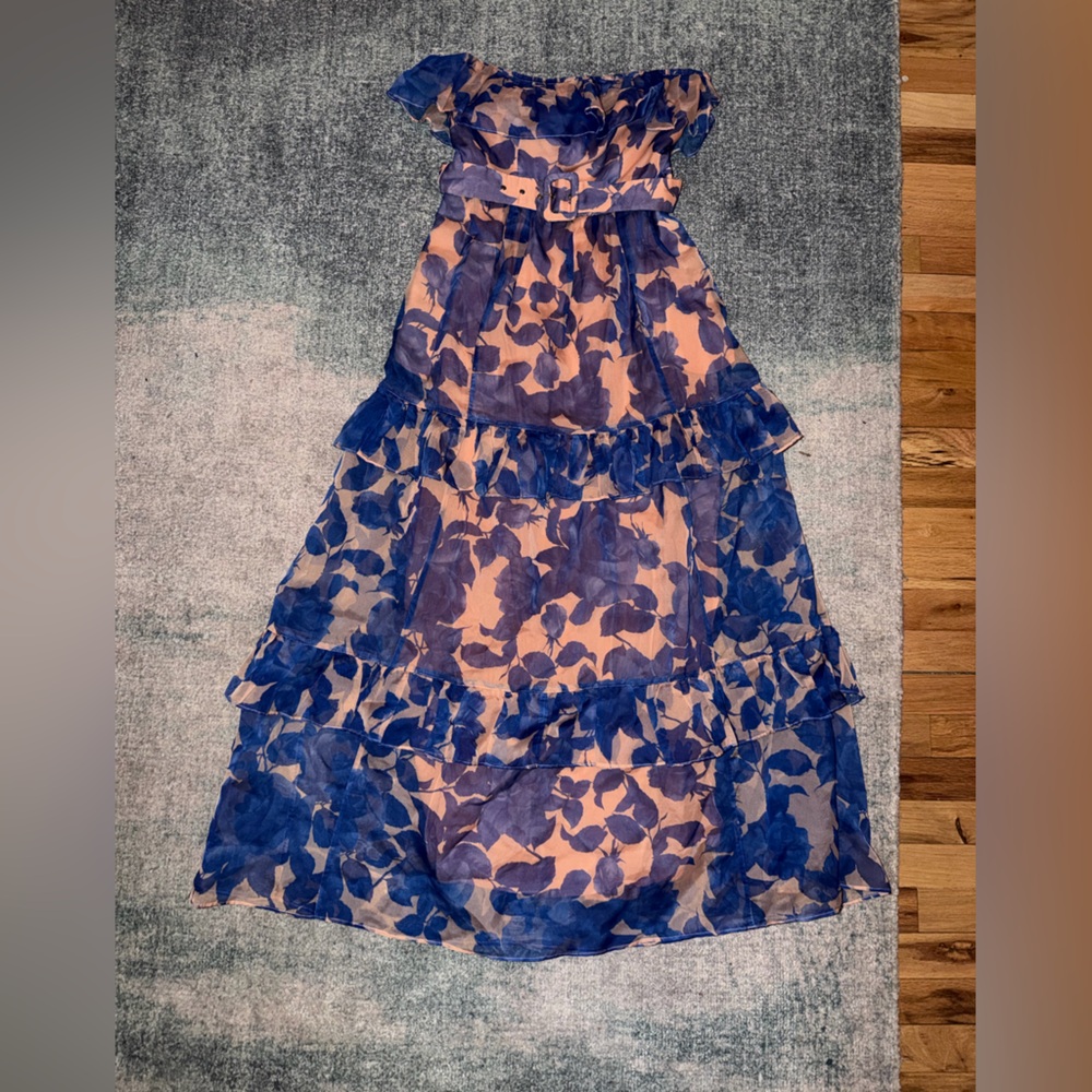 Anthropologie Strapless Tiered Maxi Dress